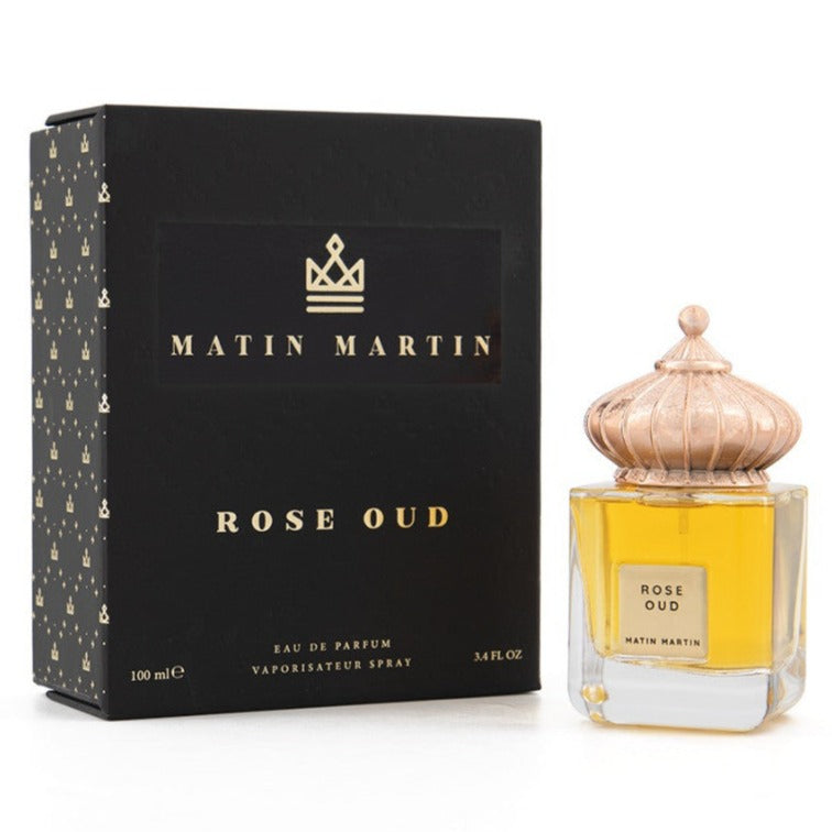 MATIN MARTIN Rose Oud Eau de Parfum for Women an Men, Saffron, Bergamot,  Tasteful and Unique Scent, Arabian Perfumery