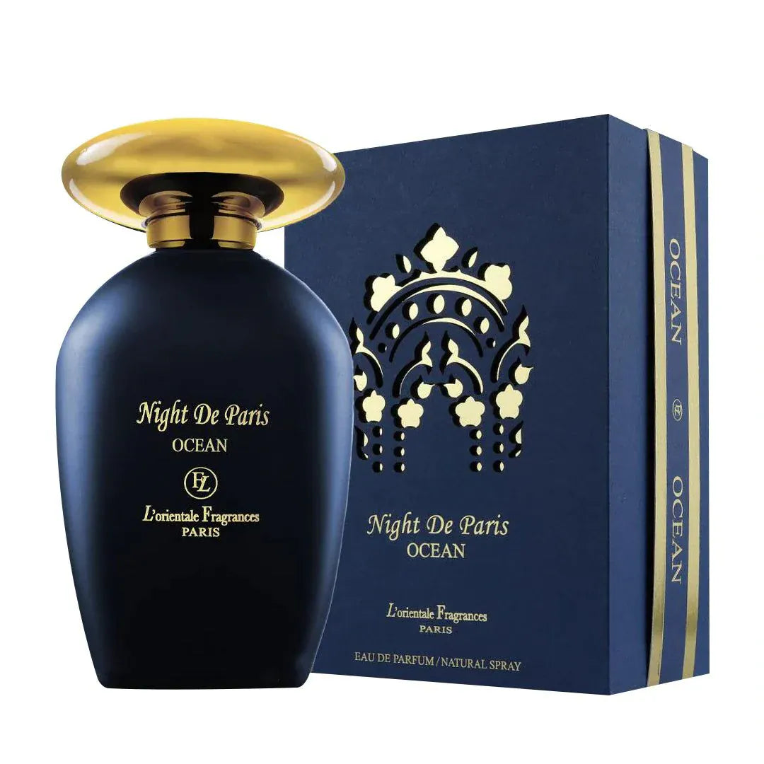 L'Orientale Fragrances Night de Paris Ocean Men’s Perfume/Cologne For Men Eau de Toilette 3.3 oz Edp