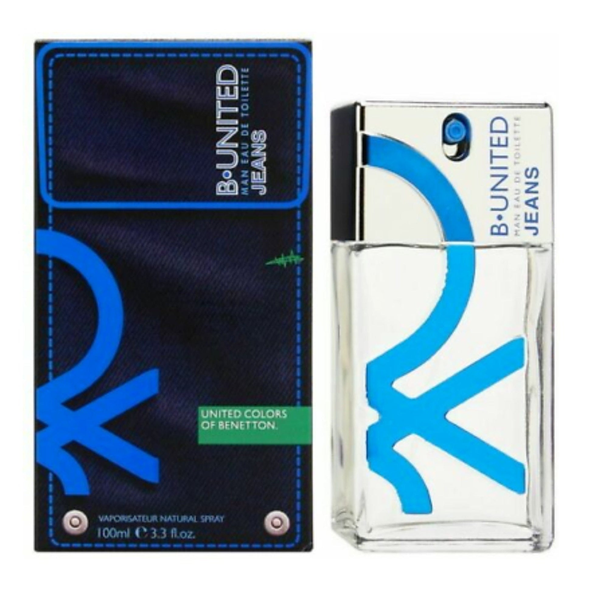 Benetton Colors B. United Jeans Man Men’s Perfume/Cologne For Men Eau de Toilette 3.3 oz Edt