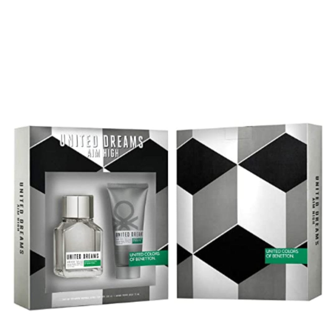Benetton Colors United Dreams Men Aim High Men’s Perfume/Cologne For Men Eau de Toilette 3.4 oz / 6.7 oz / Gift Set 3.4 oz Edt Gift Set 3.4 oz