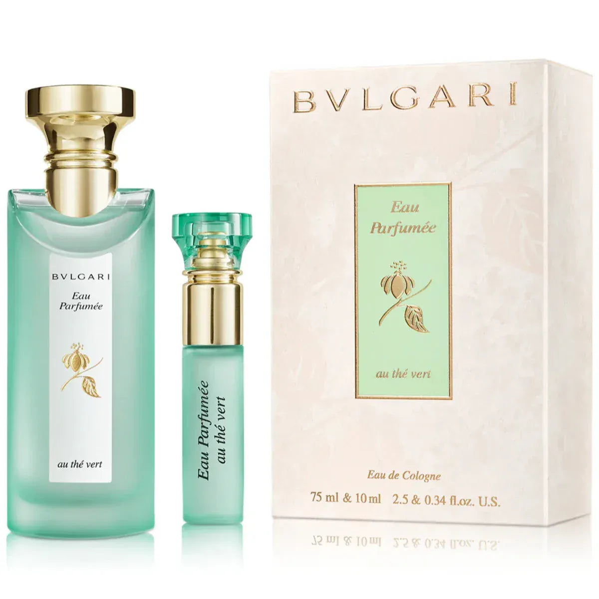 Bvlgari Eau Parfumee Au The Vert Unisex Eau de Cologne Gift Set 2.5 oz / 75 ml