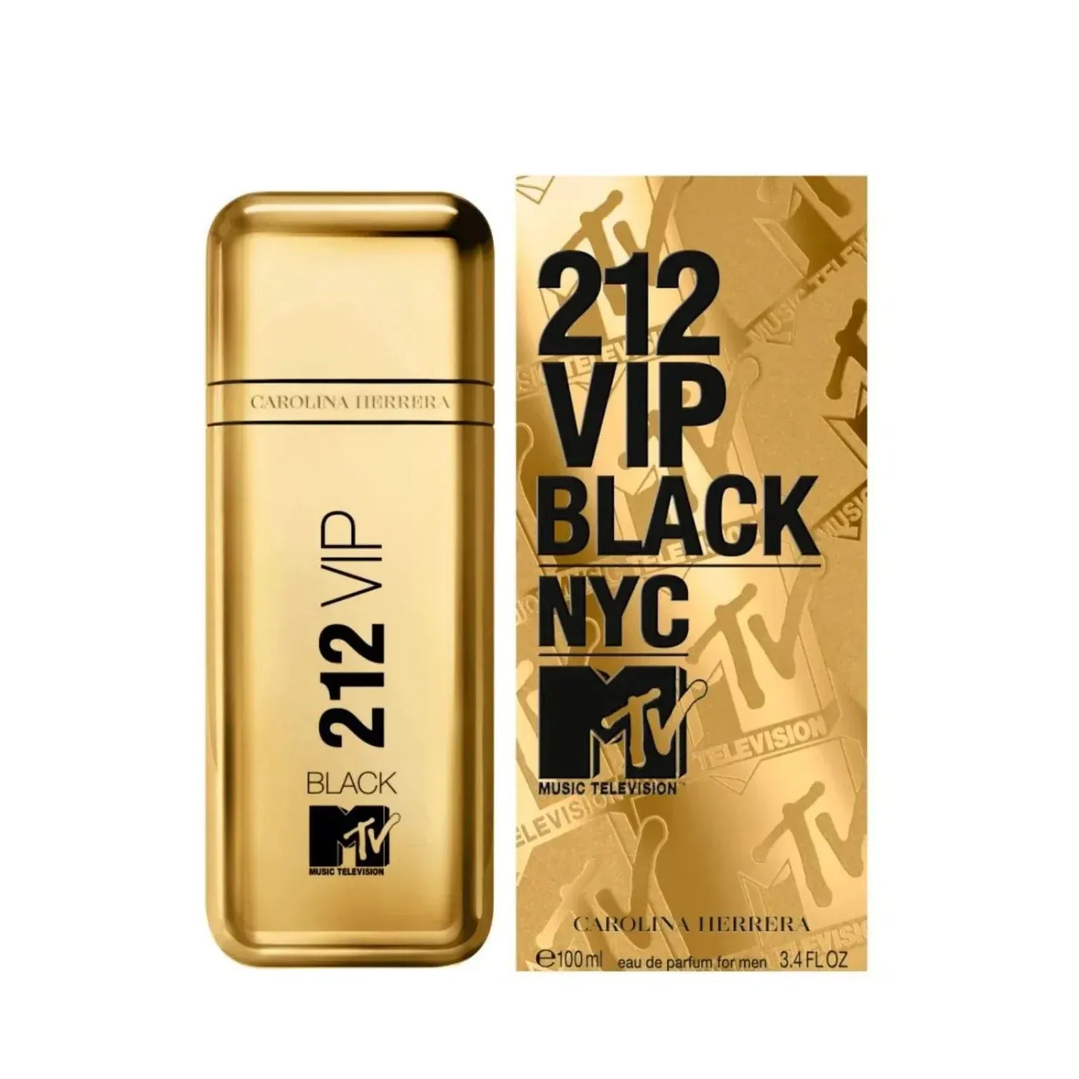 Carolina Herrera 212 VIP Black MTV - For Men Eau de Parfum 3.3 oz / 100ml
