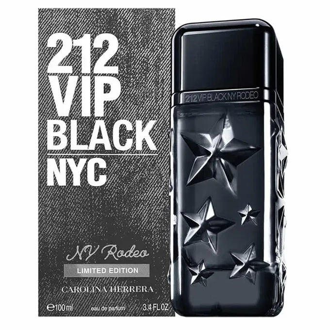 Carolina Herrera 212 VIP Black NY Rodeo - For Men Eau de Parfum 3.4 oz / 100 ml