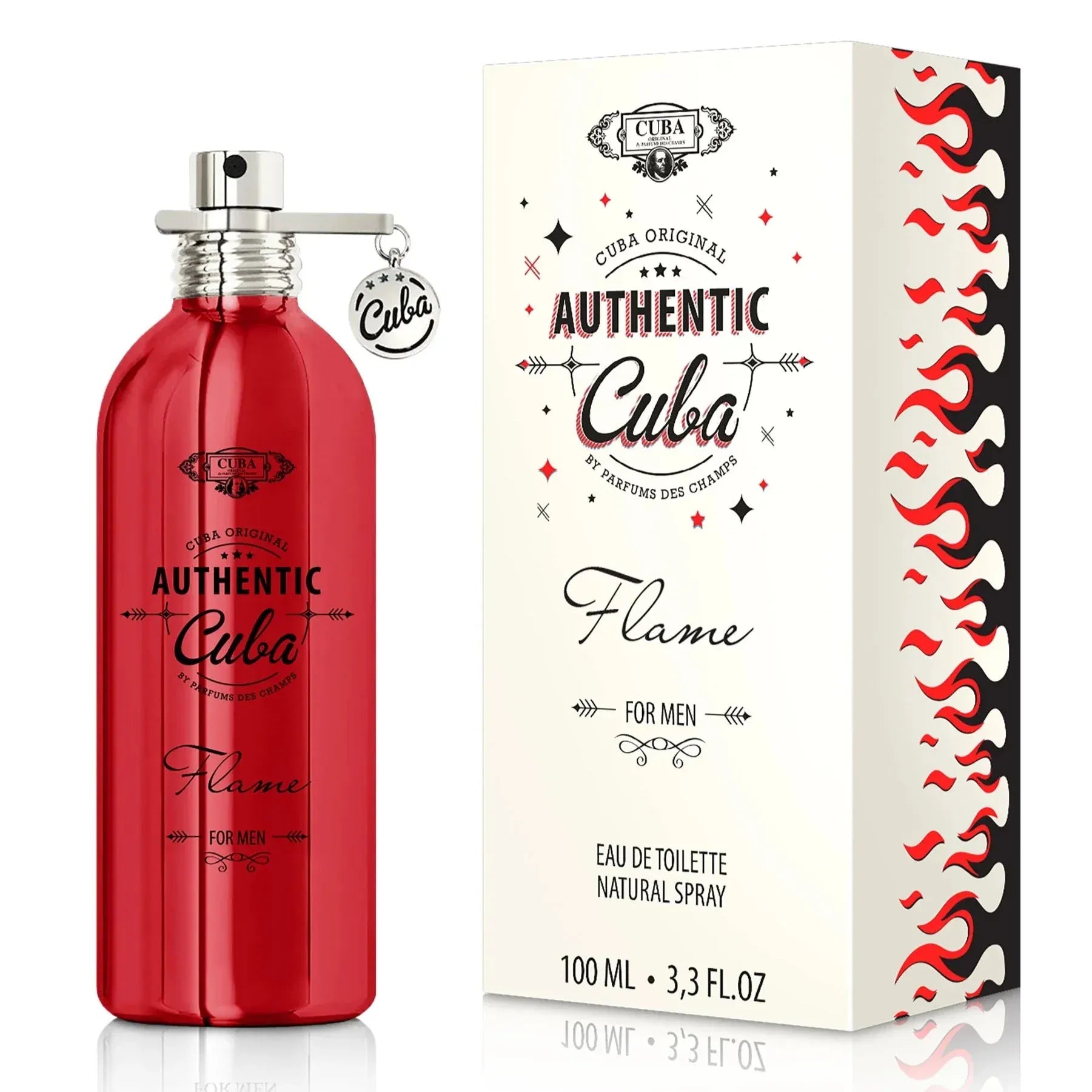 Cuba Paris Cuba Authentic Flame Men’s Perfume/Cologne For Men Eau de Toilette 3.3 oz Edt