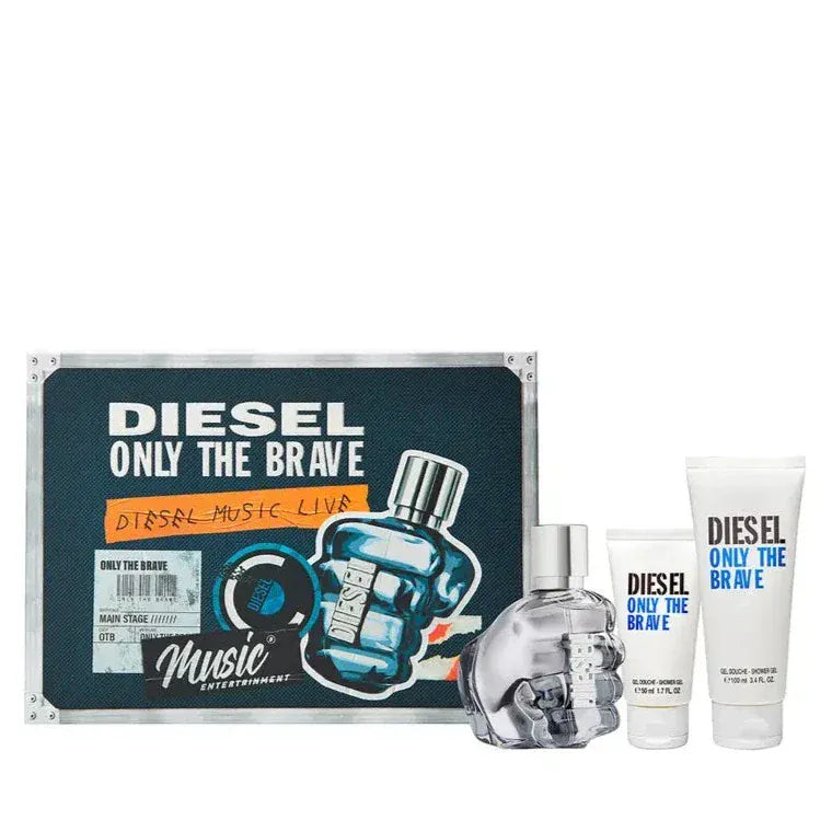 Diesel Only The Brave Men's Perfume/Cologne For Men Eau De Toilette 1.6 oz / 2.5 oz / 4.2 Oz / 6.7 oz Gift Set 1.7 oz Edt Gift Set 4.2 oz