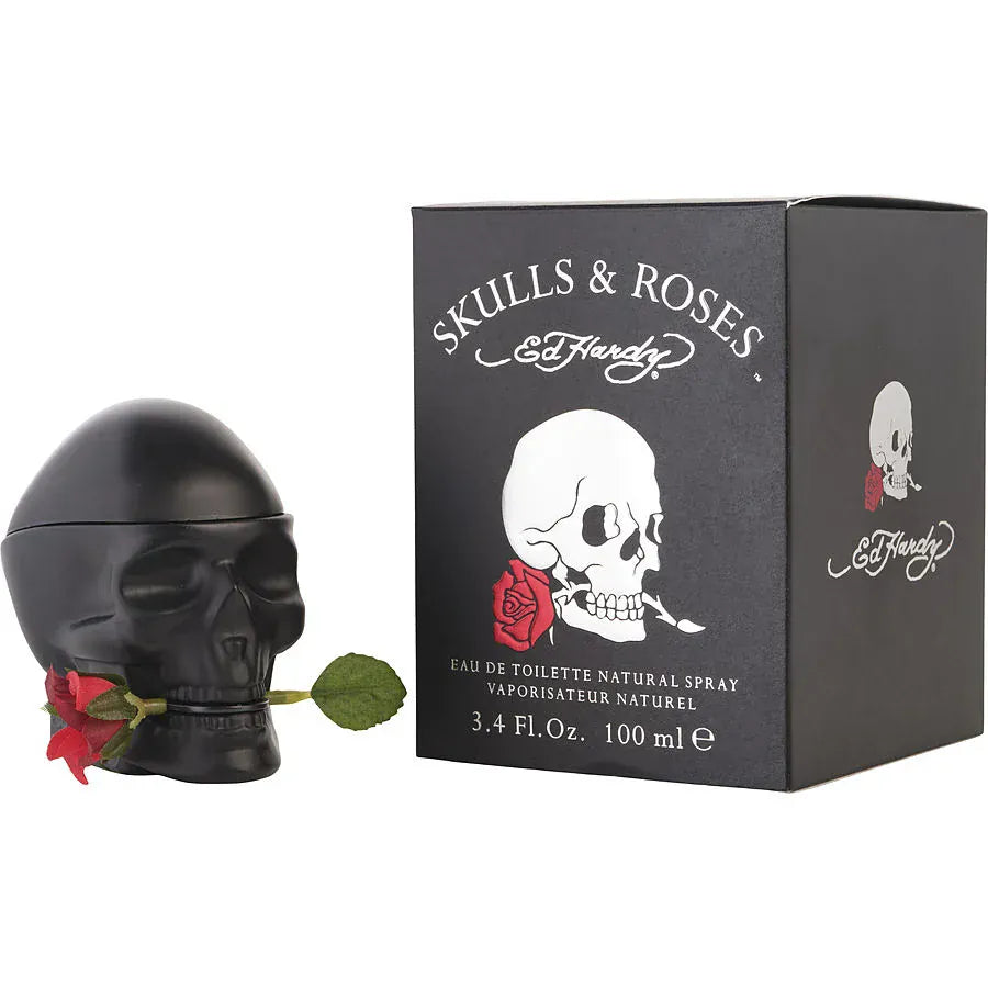 Ed Hardy Skulls & Roses for Him Men’s Perfume/Cologne For Men Eau de Toilette 3.4 oz Edt