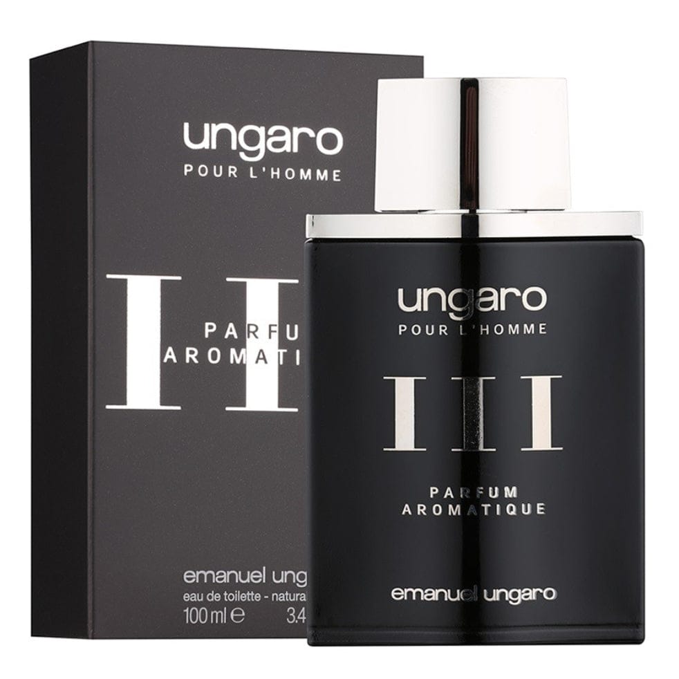 Emanuel Ungaro pour l’Homme III Parfum Aromatique Men’s Perfume/Cologne For Men Eau de Toilette 3.4 oz Edt
