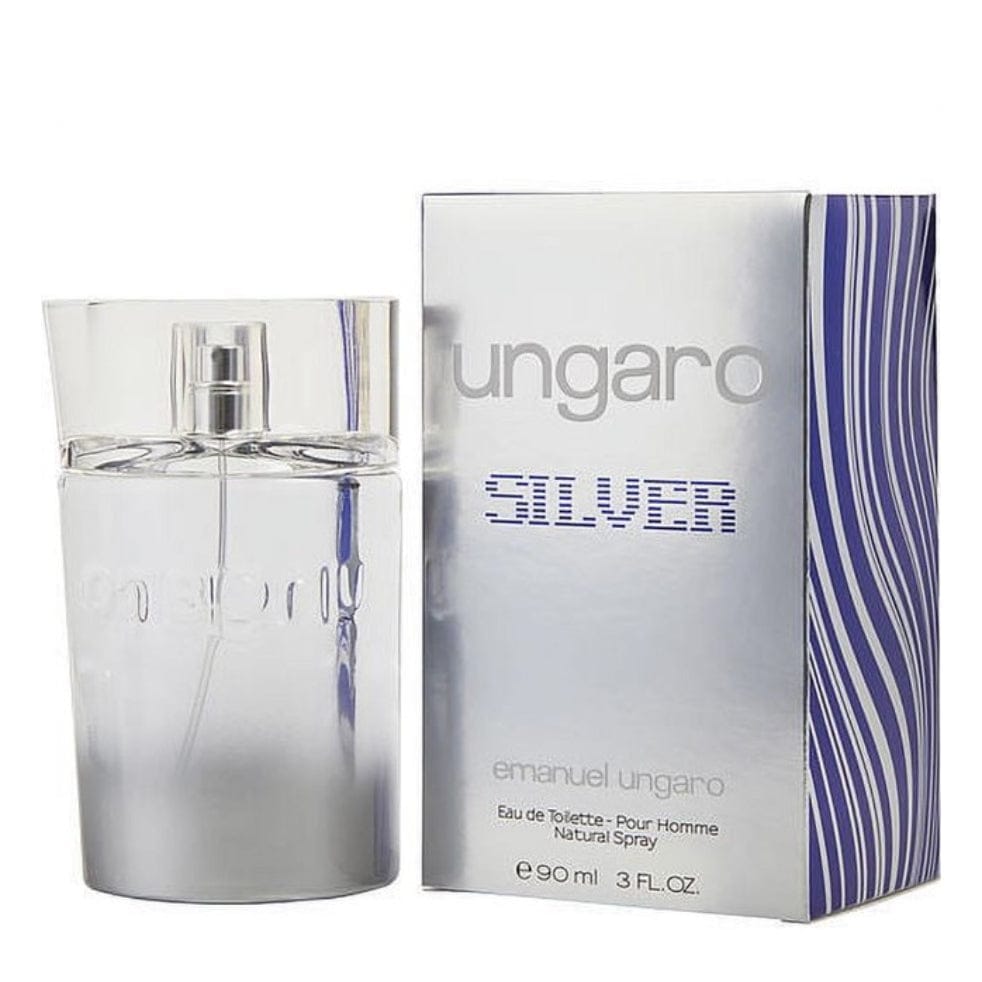 Emanuel Ungaro Silver Men’s Perfume/Cologne For Men Eau de Toilette 3.0 oz Edt