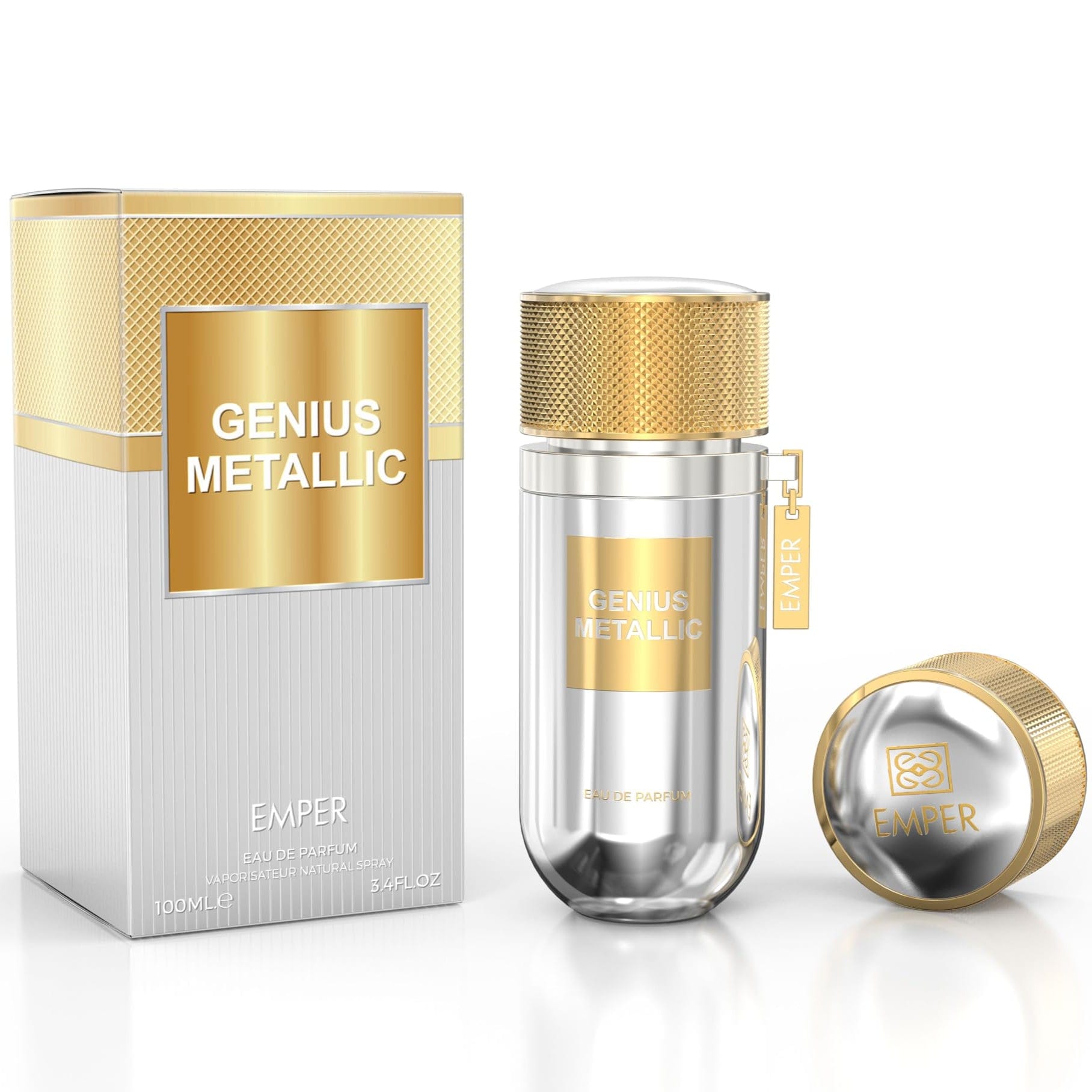 Emper Genius Metallic Unisex Perfume/Cologne For Men & Women Eau de Parfum 3.4 oz Edp