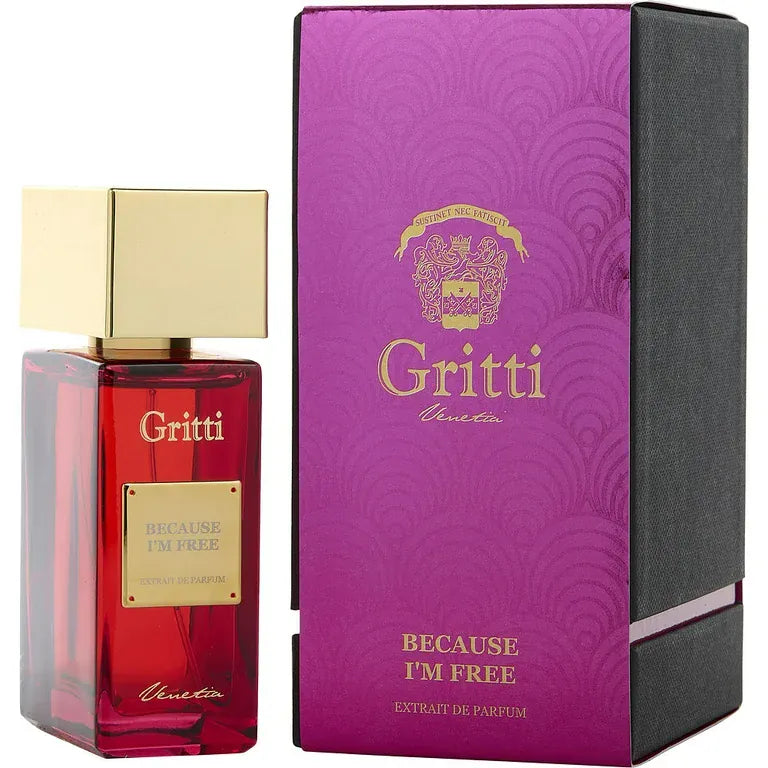 Gritti Because I’m Free Unisex Perfume/Cologne For Men & Women Extrait de Parfum 3.4 oz Edp