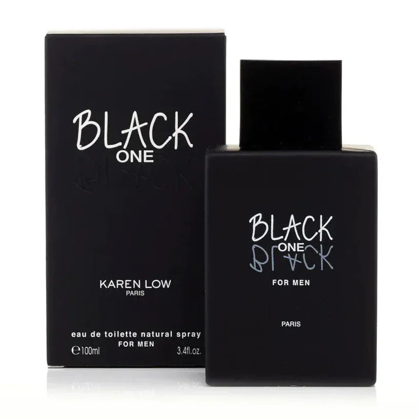 Karen Low Black One Black Men’s Perfume/Cologne For Men Eau de Toilette 3.4 oz Edt