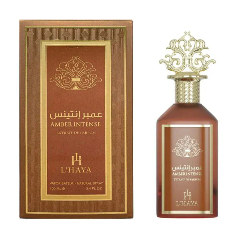 L'Haya Amber Intense Unisex Perfume/Cologne For Men & Women Eau de Parfum 3.4 oz Edp