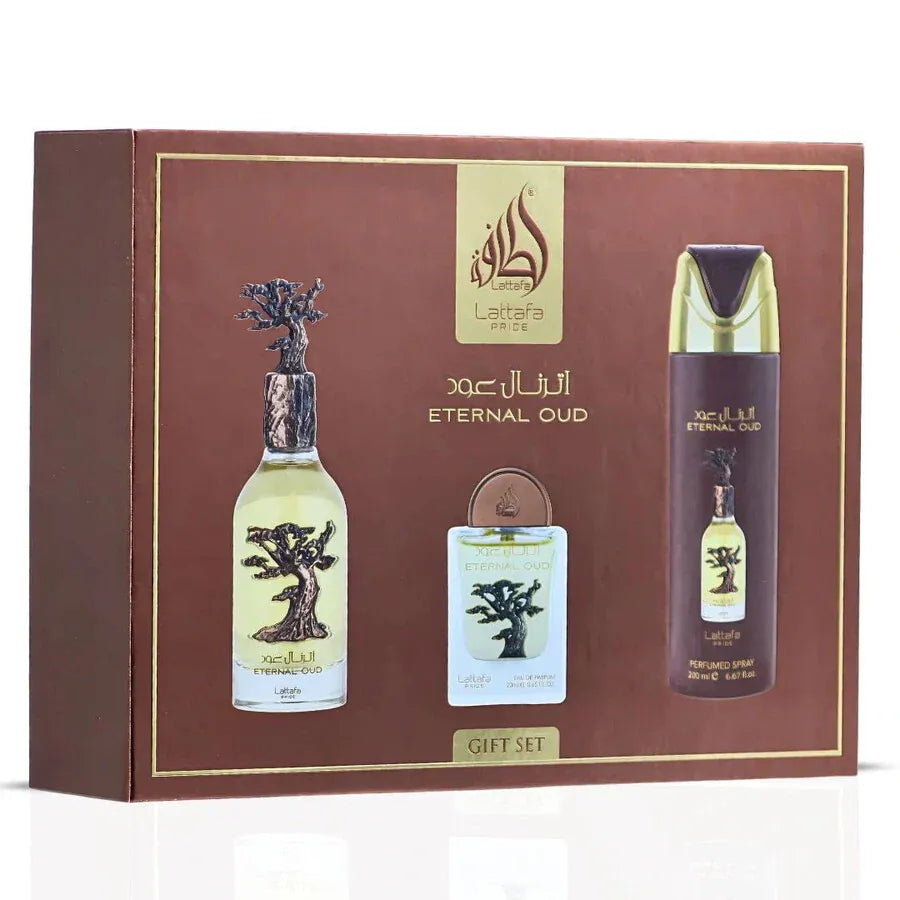 Lattafa Eternal Oud Unisex Perfume/Cologne For Men & Women Eau de Parfum 3.4 oz / Gift Set 3.4 oz Edp Gift Set 3.4 oz