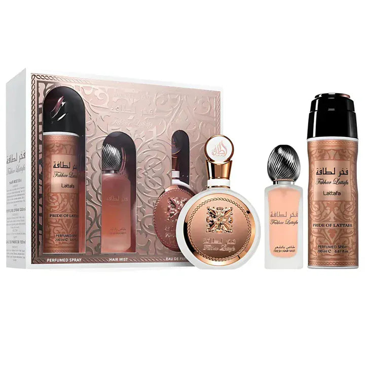 Lattafa Fakhar Rose Gift Set 3.4 oz / 100 ml