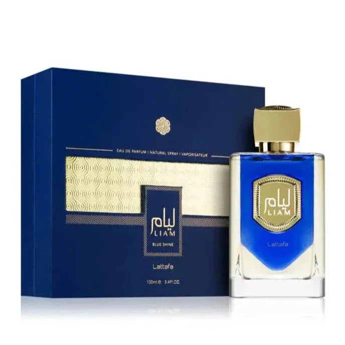 Lattafa Liam Blue Shine Unisex Perfume/Cologne For Men & Women Eau de Parfum 3.4 oz Edp