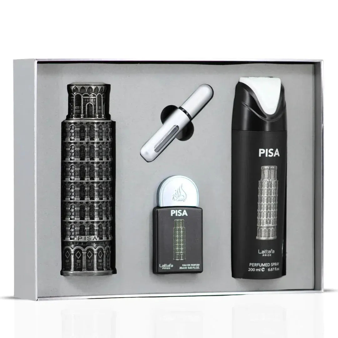 Lattafa Pisa - Unisex Perfume Eau de Parfum Gift Set 3.4 oz