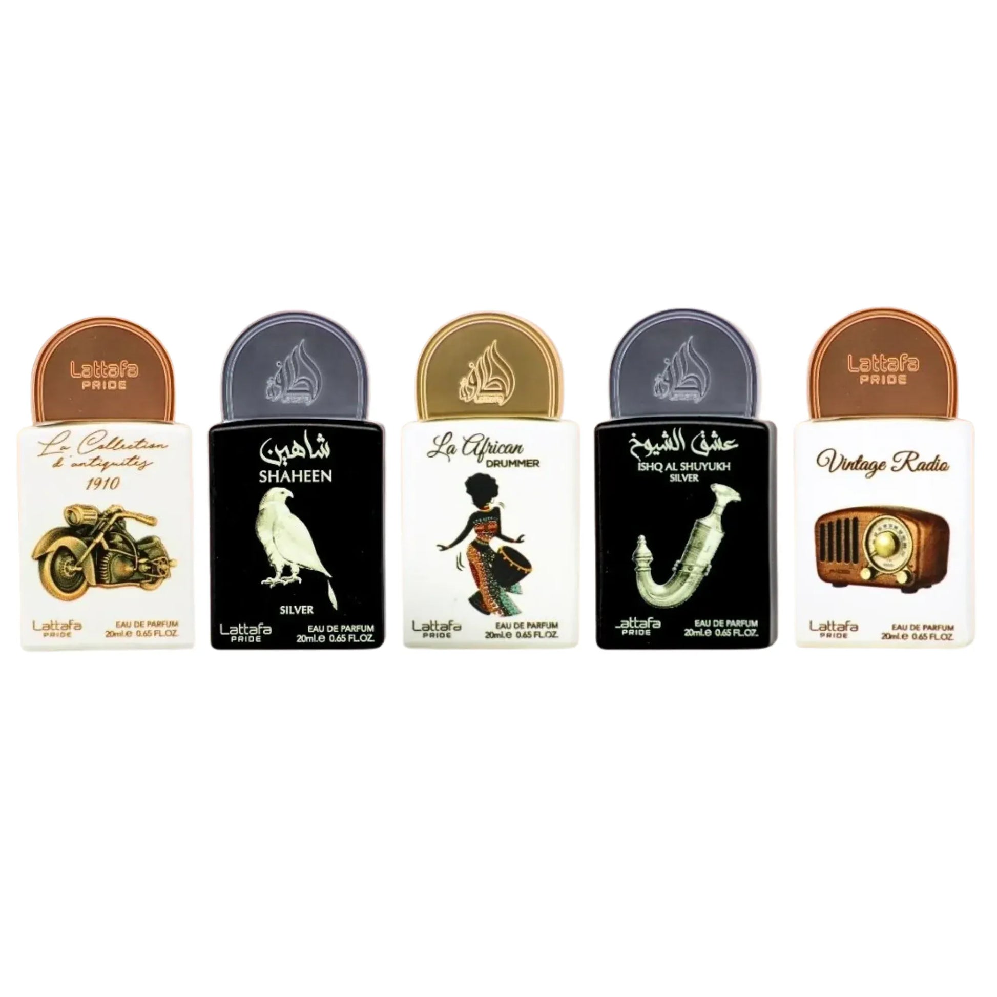 Lattafa Pride Mini Collection #5 - Unisex Eau de Parfum Miniature Set 5x0.65oz / 5x20ml