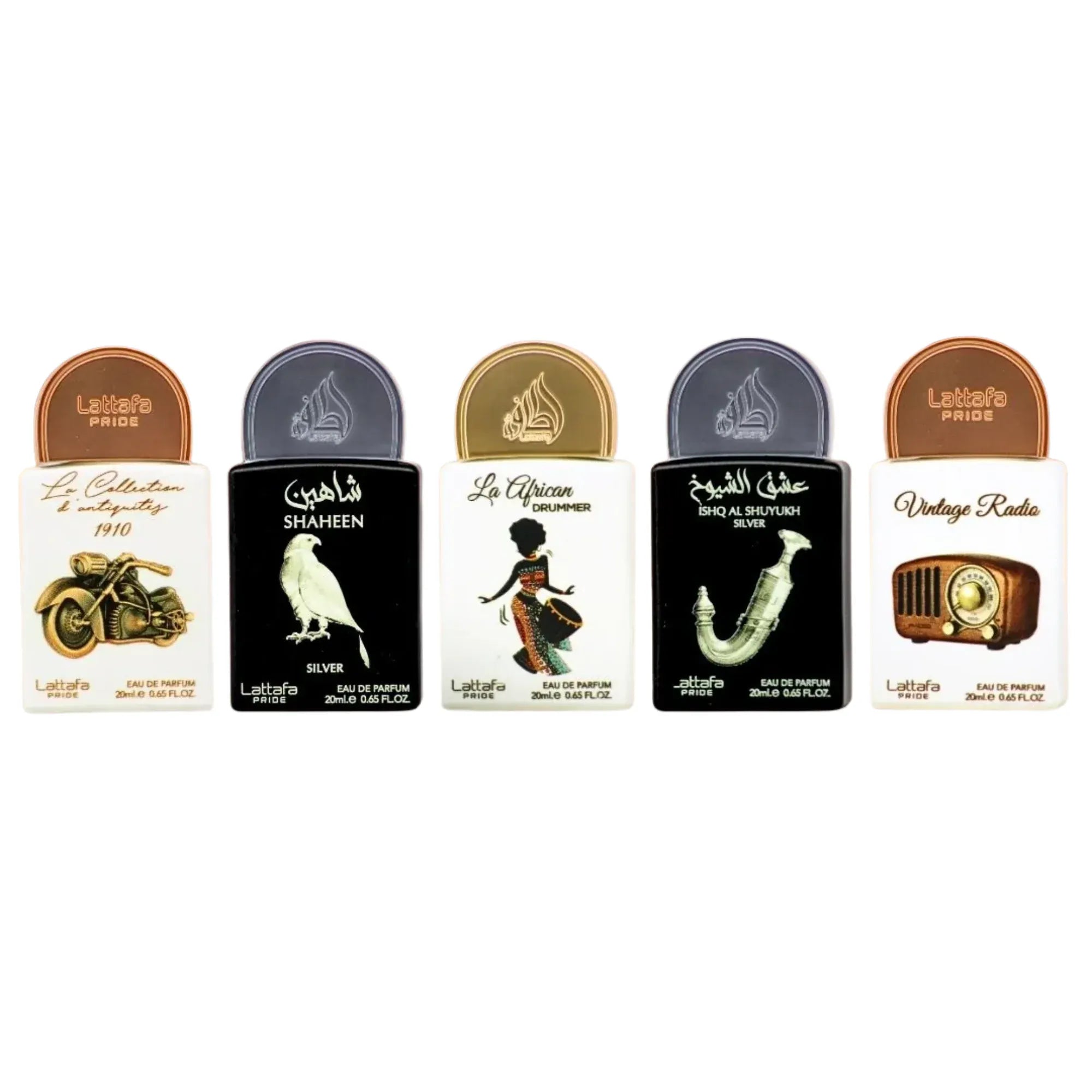 Lattafa Pride Mini Collection #5 - Unisex Eau de Parfum Miniature Set 5x0.65oz / 5x20ml