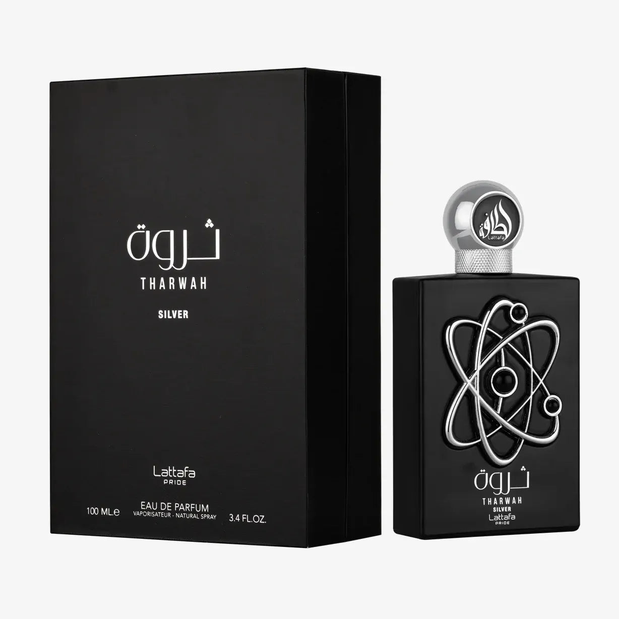 Lattafa Tharwah Silver -For Men Eau de Parfum 3.4 oz / 100 ml