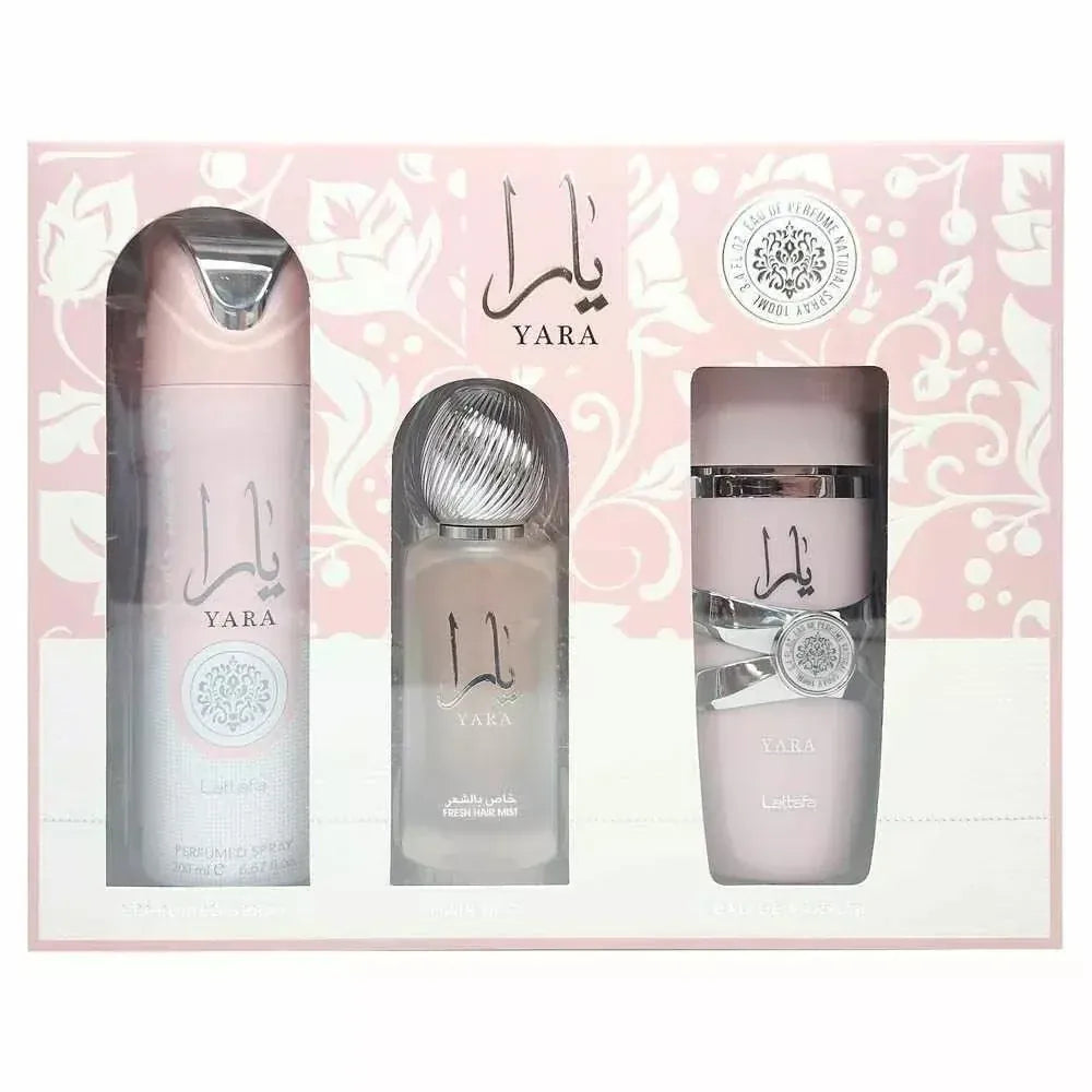Lattafa Yara For Women Eau de Parfum Gift Set 3 pcs: 3.4 oz / 100 ml