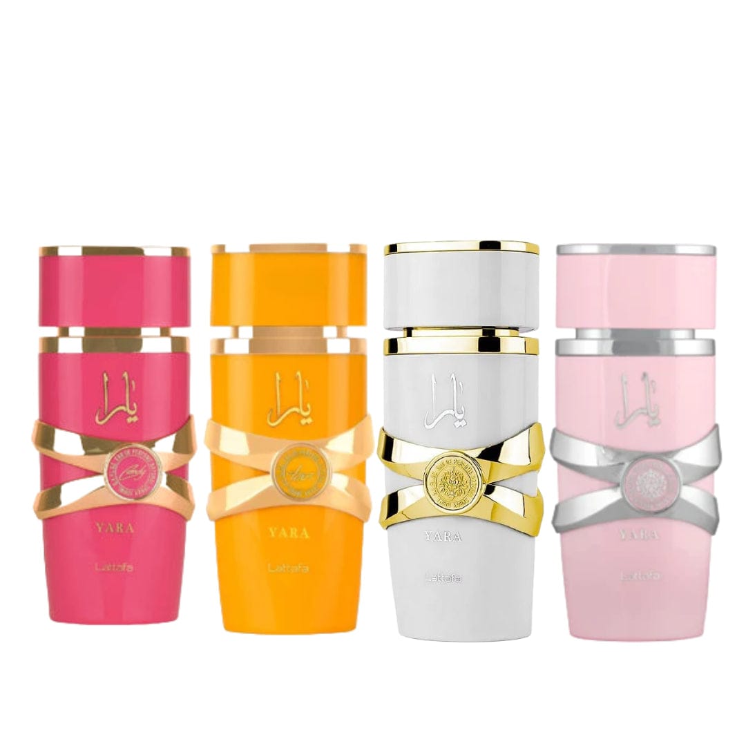 Lattafa yara Miniature Set - For Women Eau de Parfum 4 x 0.84 oz Miniature Set 4x0.84 oz / 4x25 ml