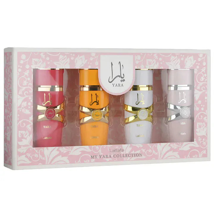 Lattafa yara Miniature Set - For Women Eau de Parfum 4 x 0.84 oz Miniature Set 4x0.84 oz / 4x25 ml