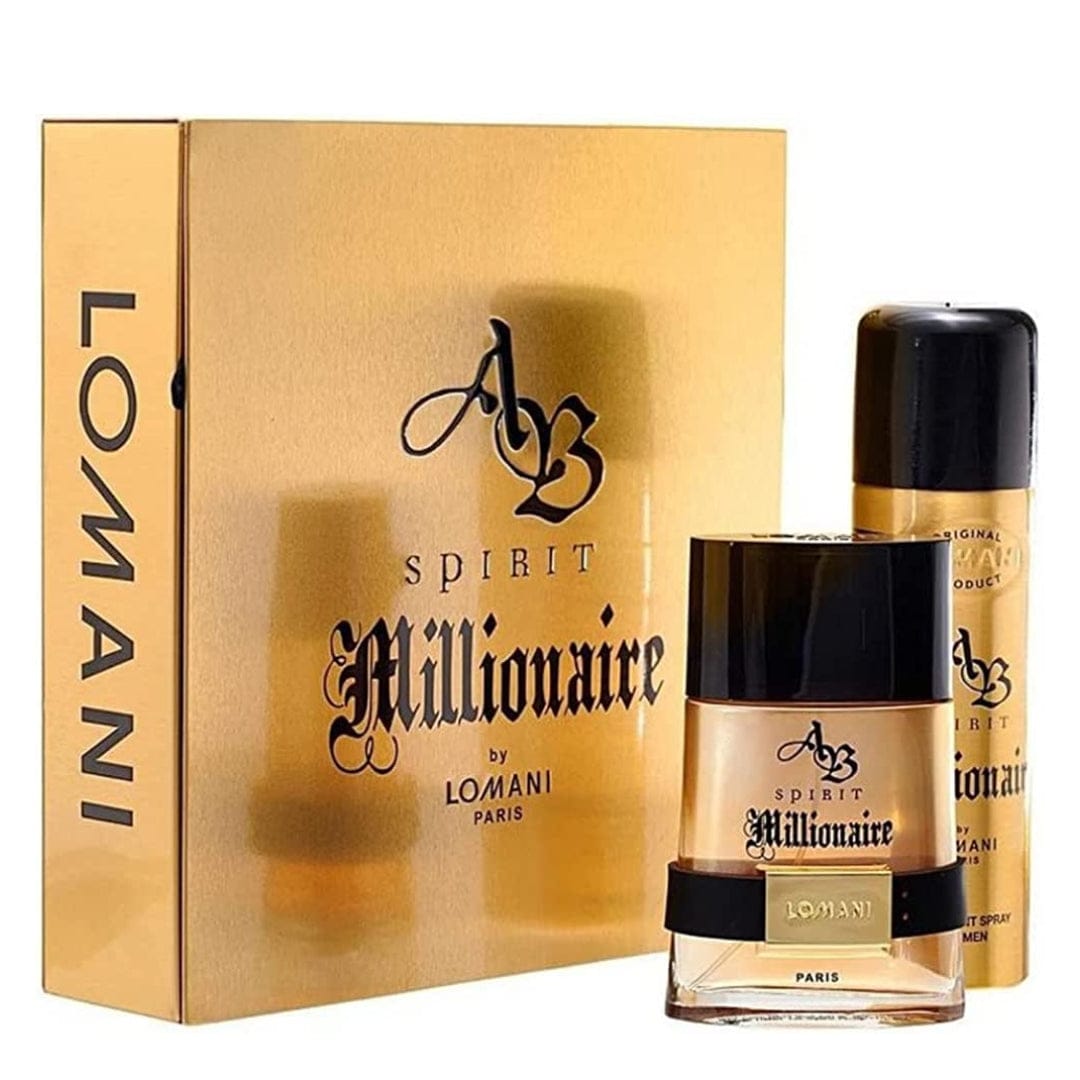 Lomani AB Spirit Millionaire Men’s Perfume/Cologne For Men Eau de Toilette 3.3 oz/ 6.6 oz / Gift Set 3.3 oz Edt Gift Set 3.3 oz