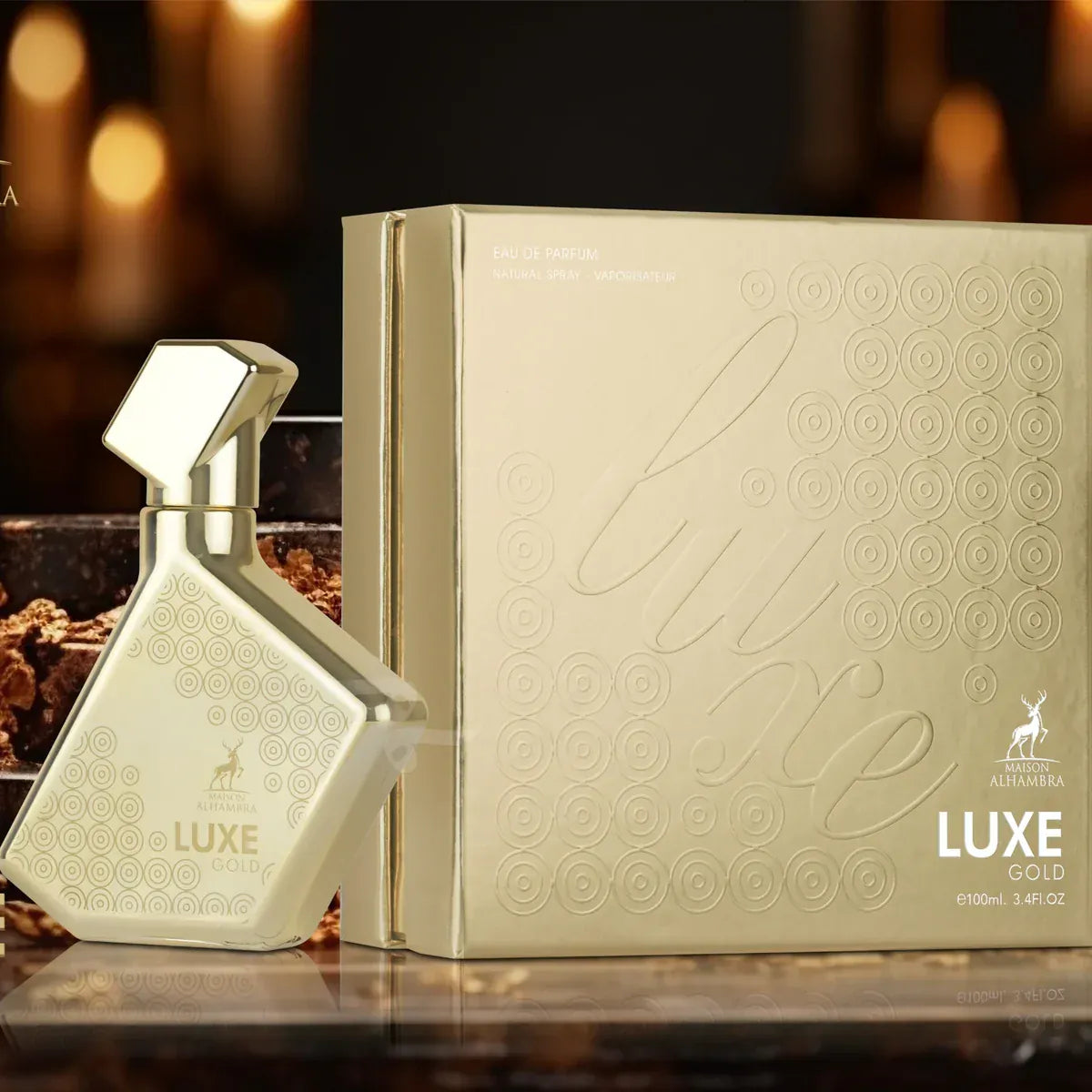 Maison Alhambra Luxe Gold Unisex Perfume/Cologne For Men & Women Eau de Parfum 3.4 oz Edp