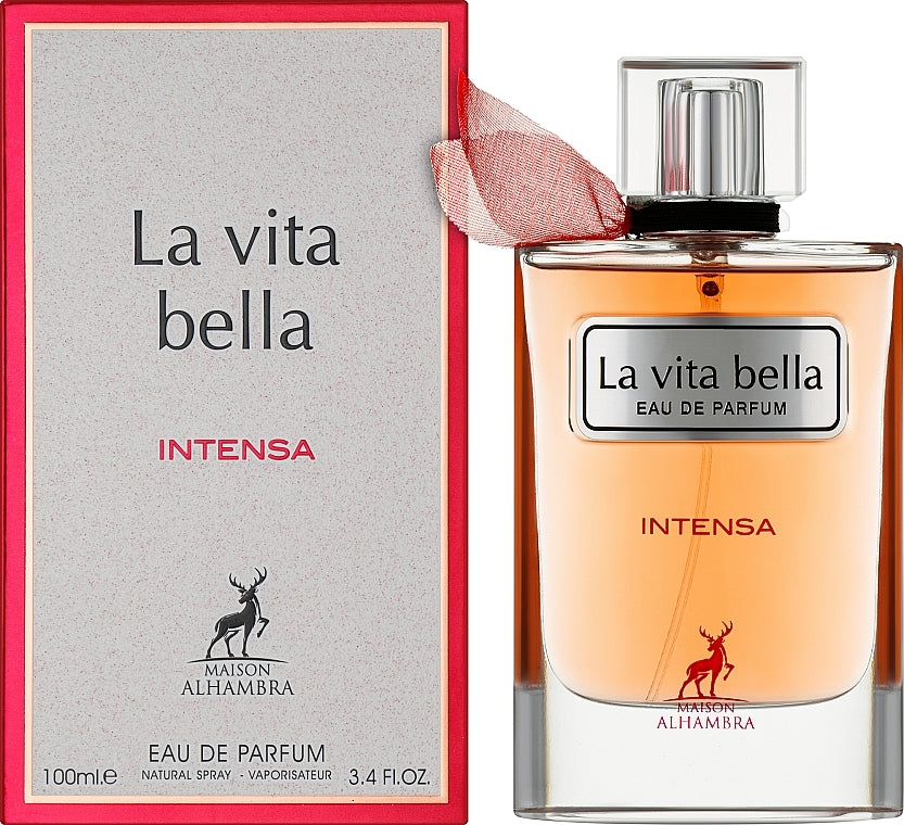 La Vita Bella Intensa Eau de Parfum Spray by Maison Alhambra 3.4 oz