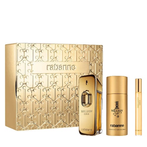 Paco Rabanne Million Gold - For Men Eau de Parfum Intense Gift Set 3.4 oz