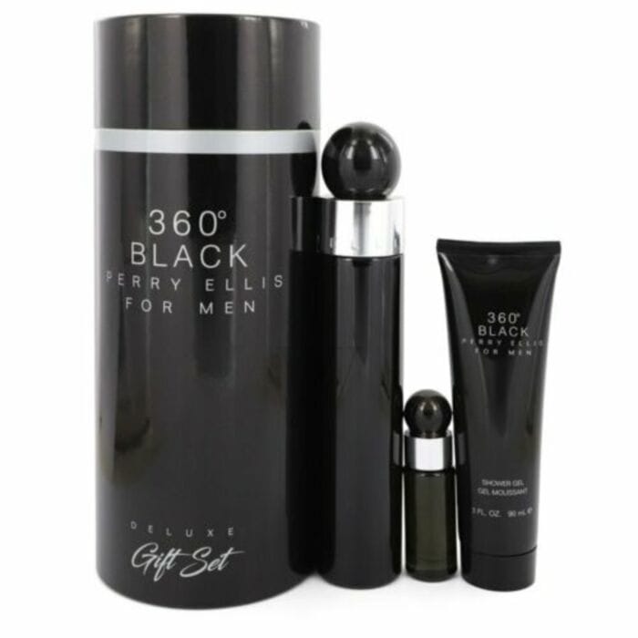 Perry Ellis 360° Black Cologne For Men Eau De Toilette Spray 3.4 oz / Gift Set 3.4 oz Edt