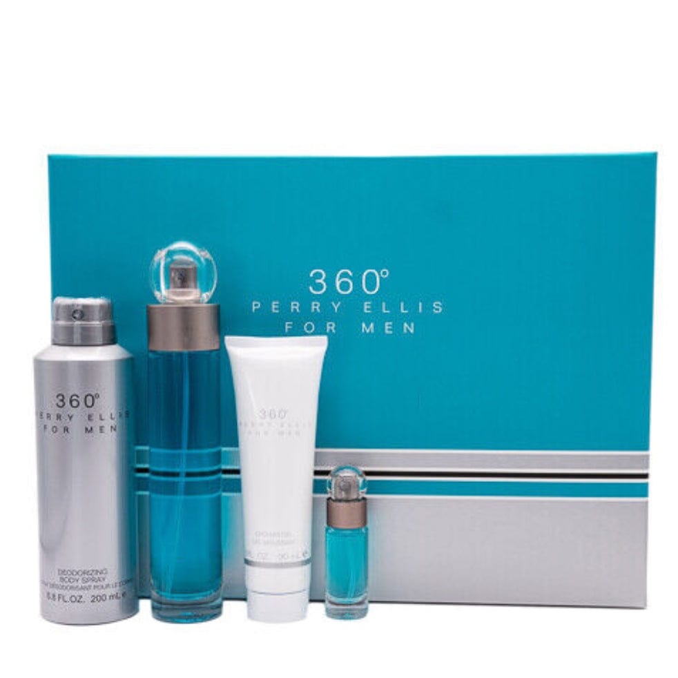Perry Ellis 360° Cologne For Men Eau De Toilette Spray 3.4 oz / 6.80 oz / Gift Set 3.4 oz / Deodorant 6.8 oz Edt Gift Set 3.4 oz