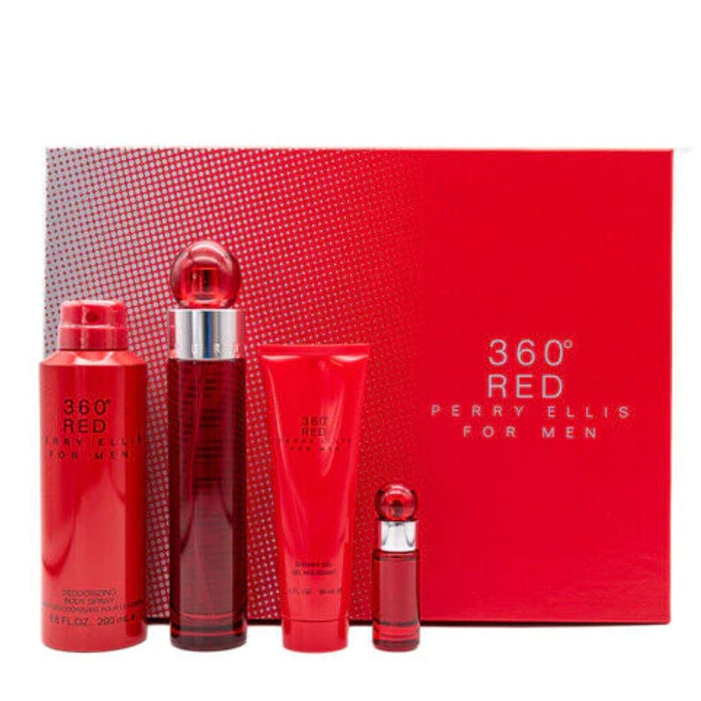 Perry Ellis 360° Red Cologne For Men Eau De Toilette Spray 3.4 oz / 6.8 oz / Gift Set 3.4 oz Edt Gift Set 3.4 oz
