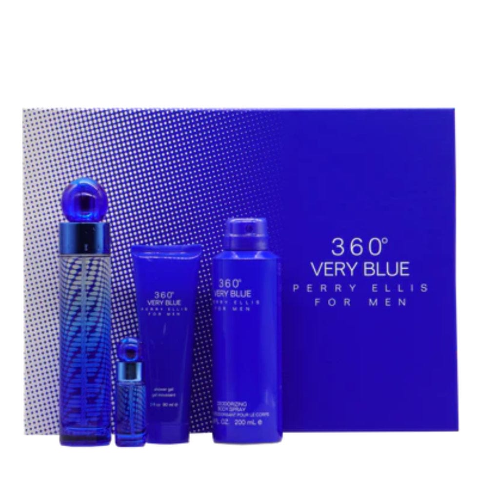 Perry Ellis 360° Very Blue Men's Perfume/Cologne For Men Eau De Toilette 3.4 oz / Gift Set 3.4 oz Edt Gift Set 3.4 oz