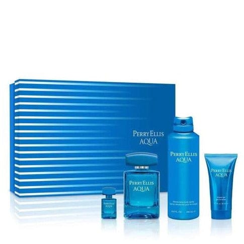 Perry Ellis Aqua Men’s Perfume/Cologne For Men Eau de Toilette 3.4 oz / Gift Set 3.4 oz Edt Gift Set 3.4 oz