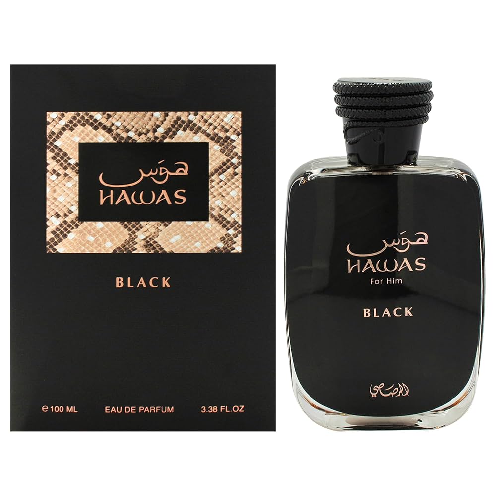 Rasasi Hawas Black - For Men Eau de Parfum 3.4 oz