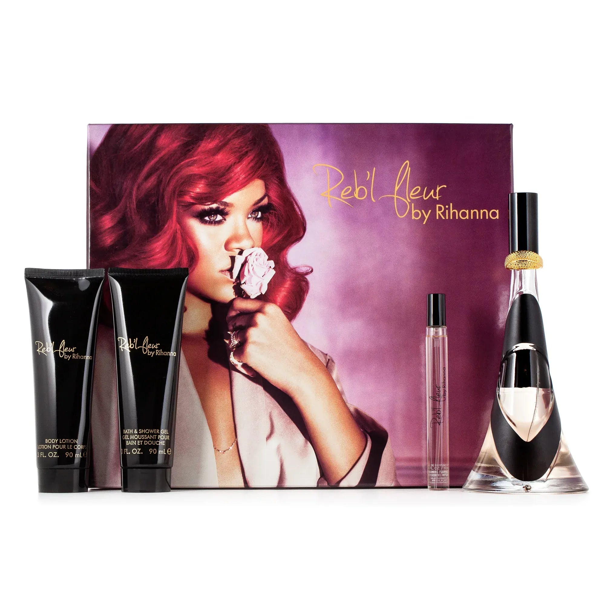 Rihanna Reb'l Fleur For Women Eau de Parfum Gift Set 3.4 oz / 100 ml
