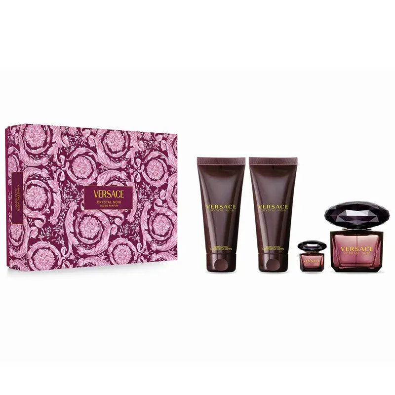 Versace Crystal Noir For Women Eau De Parfum Gift Set 3.0 oz / 90 ml