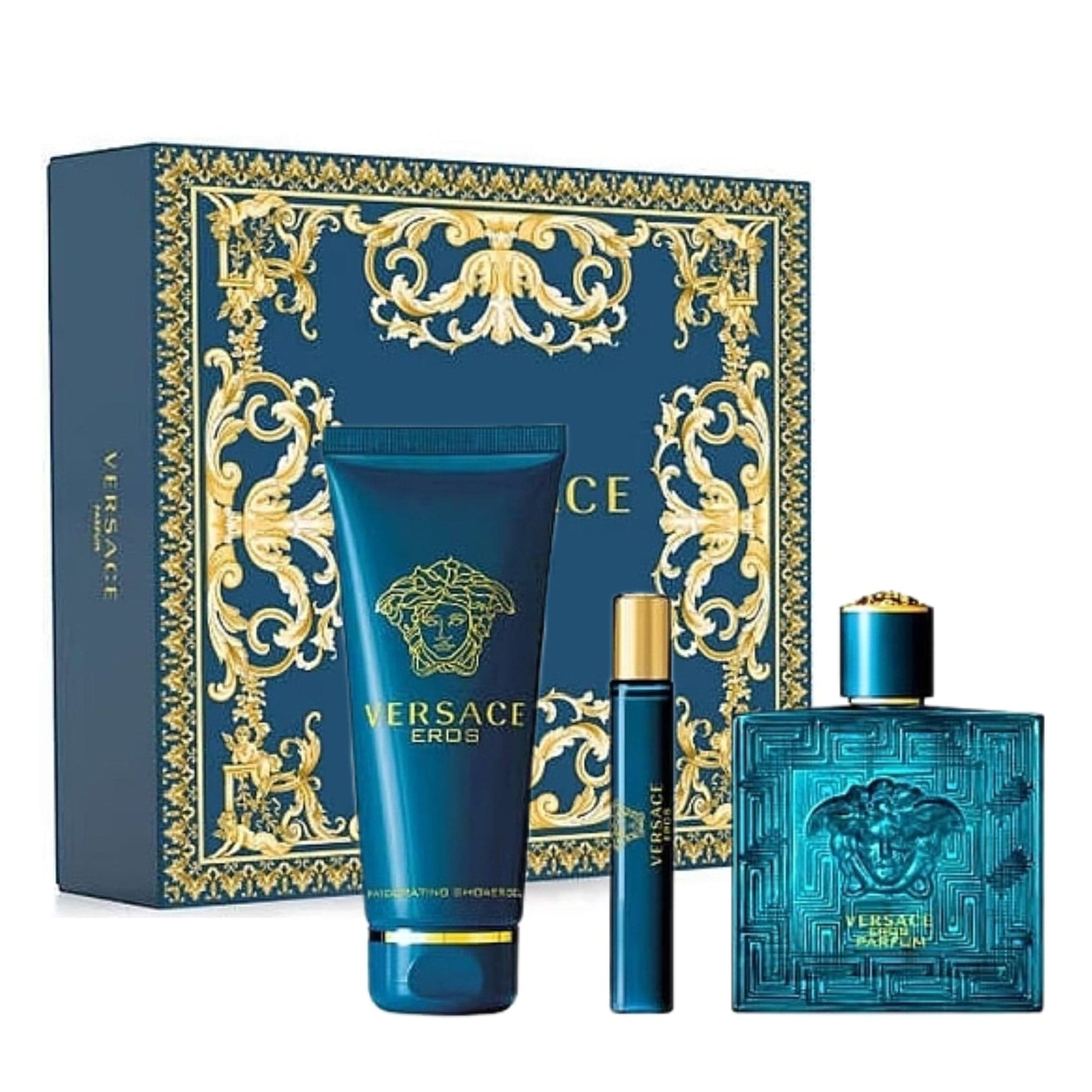 Versace Eros For Men Eau De Parfum Gift Set 3.4 oz / 100 ml