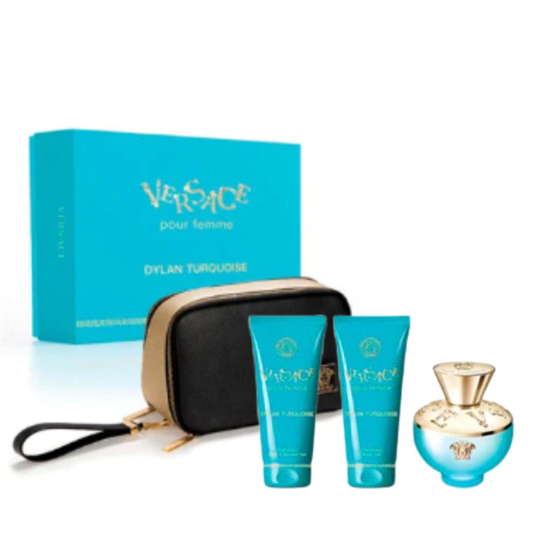 Versace Pour Femme Dylan Turquoise For Women Eau De Toilette Gift Set 3.4 oz / 100 ml