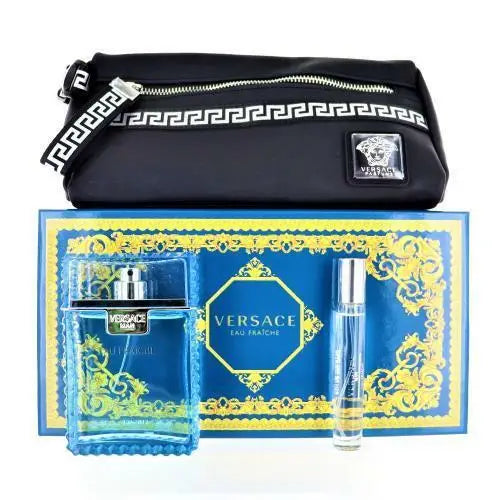 Versace Versace Man Eau Fraiche For Men Eau De Toilette Gift Set 3.4 oz / 100 ml