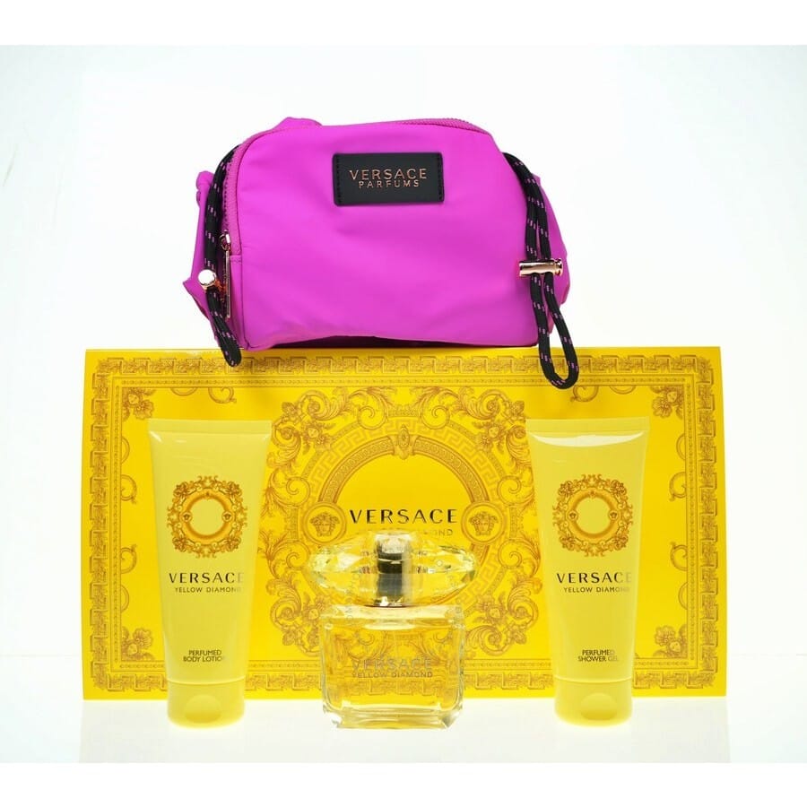 Versace Yellow Diamond For Women Eau De Toilette Gift Set 3.0 oz / 90 ml