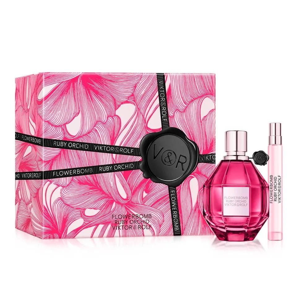 Viktor & Rolf Flowerbomb Ruby Orchid For Women Eau de Parfum Gift Set 3.4 oz / 100 ml