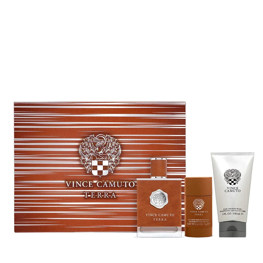 Vince Camuto Terra Men’s Perfume/Cologne For Men Eau de Toilette 3.4 oz / Gift Set 3.4 oz Edt Gift Set 3.4 oz