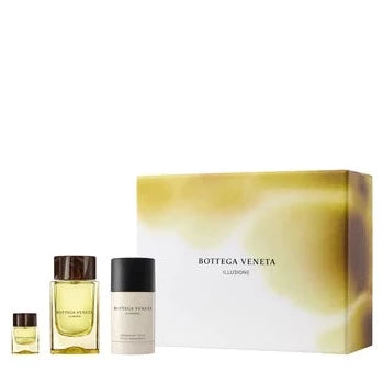 BOTTEGA VENETA ILLUSIONE 3 PCS GIFT SET EDP 2.5 OZ,& O.25 PERFUM.. popular 3.3 LOTION