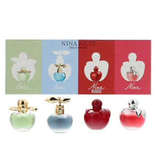 Nina Ricci Mini Set Women's Perfume/Cologne For Women 4 x 0.14 oz