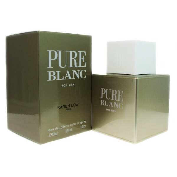 Pure Black Cologne by Karen Low 3.4oz Eau De Toilette spray for men