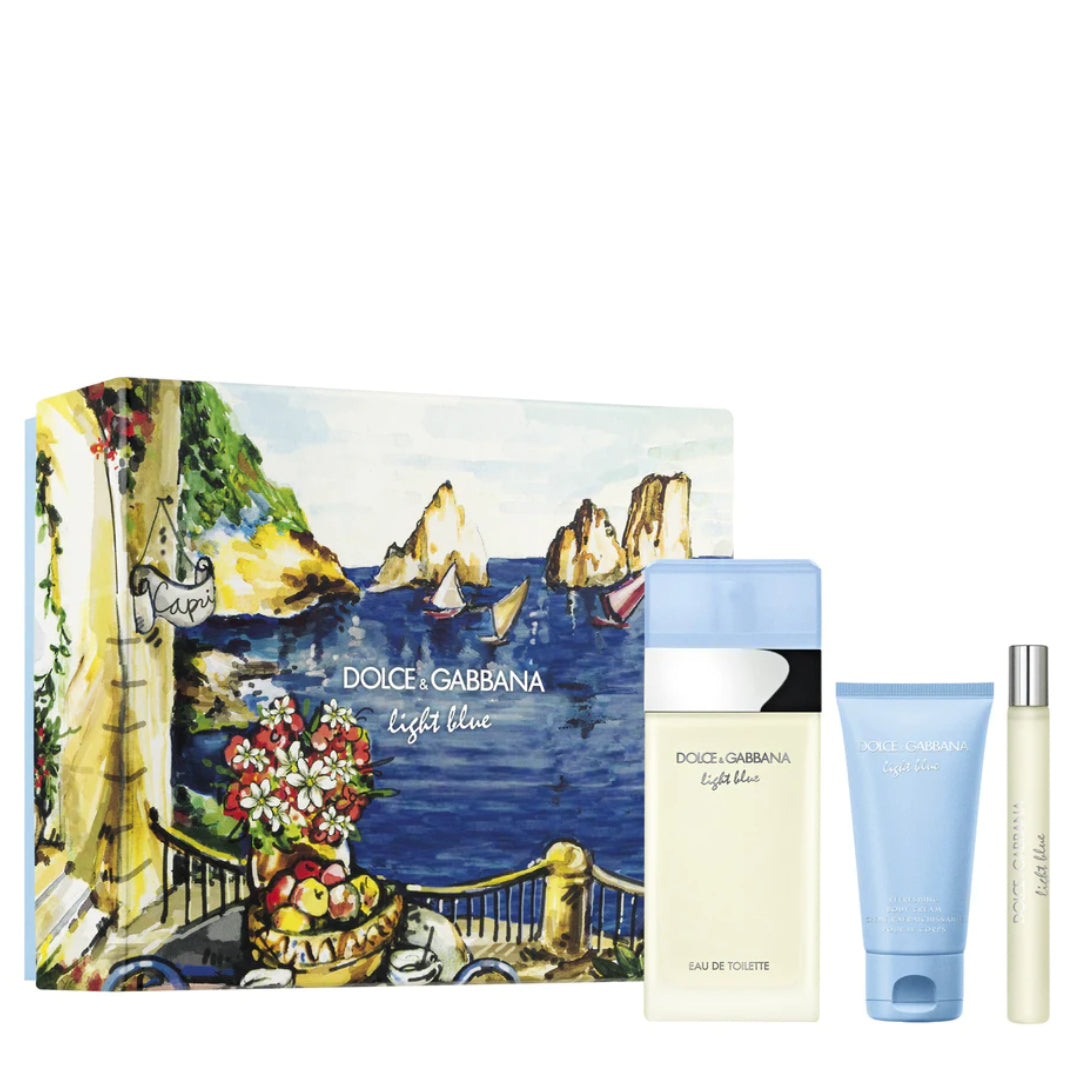 Dolce Gabbana Light Blue Gift Set For Her Eau de Toilette Spray 3.3 oz –  Fandi Perfume