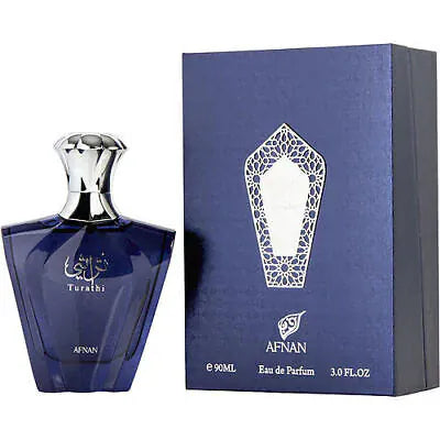 Afnan Turathi Blue For Men/Cologne For Men Eau de Parfum 3.0 Oz Edp
