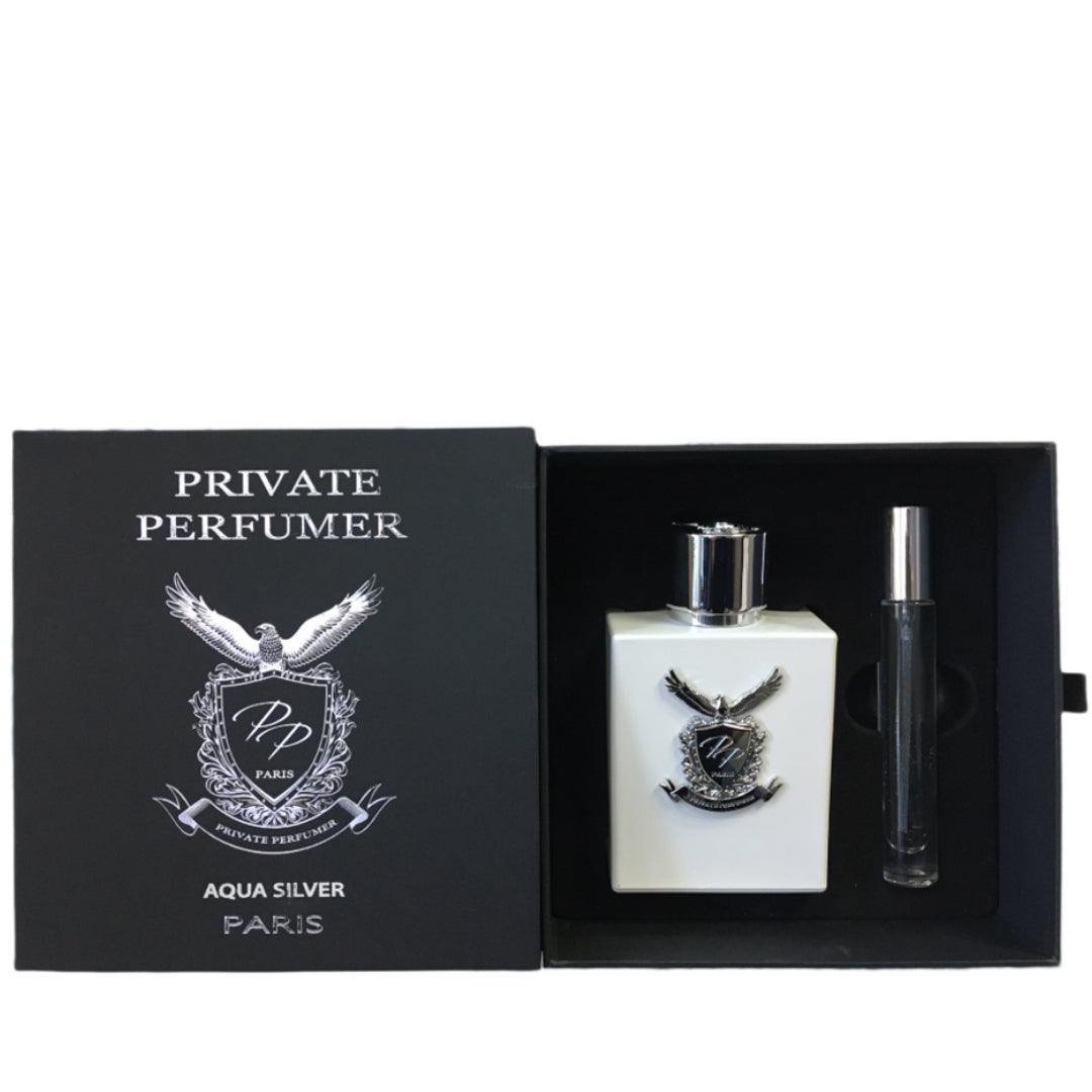 Private Perfumer Aqua Silver Men's Perfume/Cologne For Men Eau de Parf –  Fandi Perfume